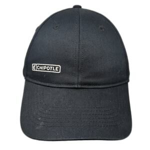 Chipotle Strapback Baseball Hat Black One Size Adjustable Crew Uniform